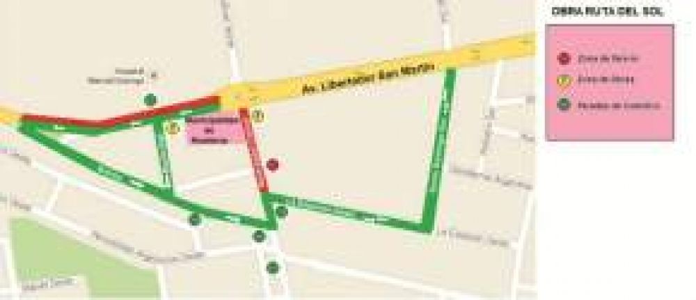Ruta del Sol: Cambio de Paradas del Transporte P�blico