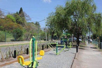 Otra "estaci�n saludable" en San Isidro: un gimnasio al aire libre