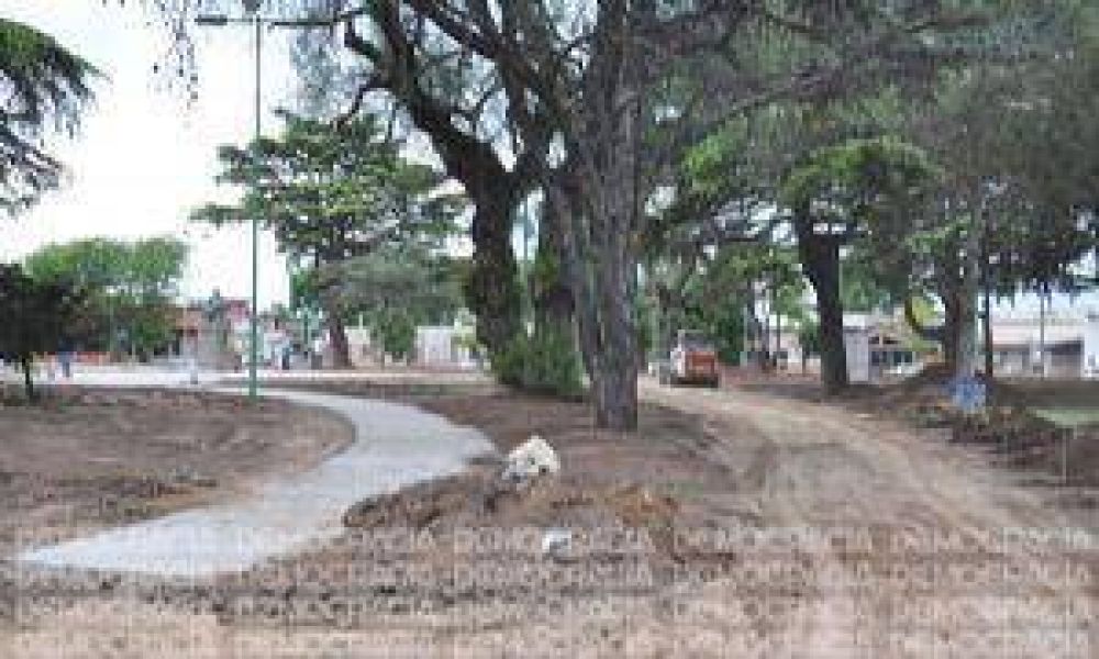 Avanzan las tareas en la Plaza Marcilla