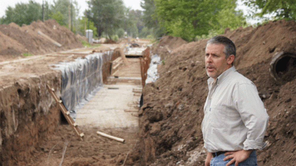 Avanza la construcci�n del conducto pluvial 
