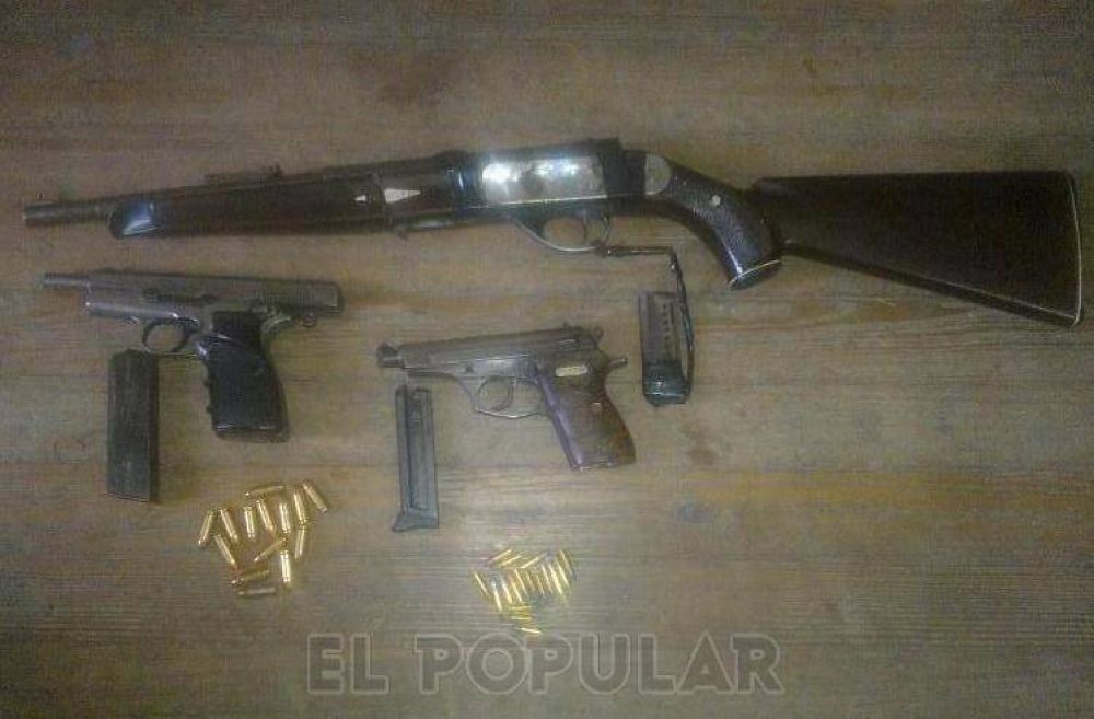 Secuestraron armas en distintos allanamientos