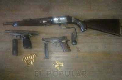 Secuestraron armas en distintos allanamientos
