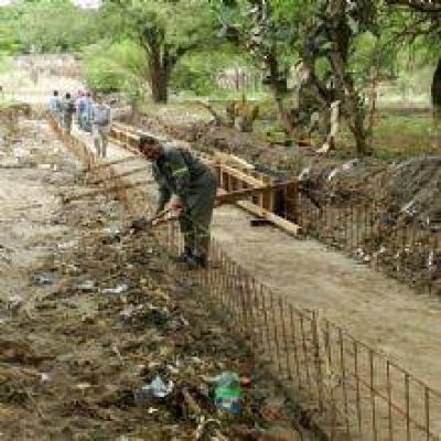 Obras de desag�e en la zona Sur