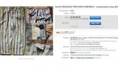 eBay pidi� perd�n por la venta de objetos del Holocausto