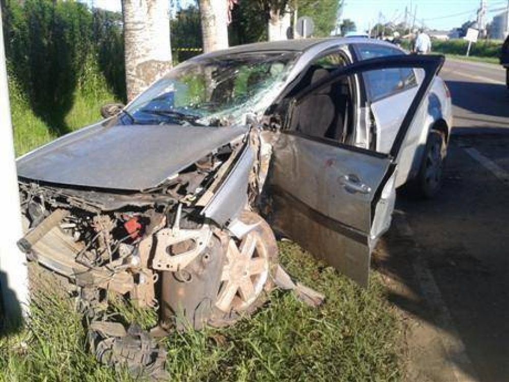 Un bragadense se estrell� contra un �rbol en Alberti