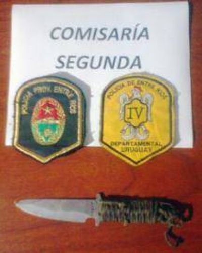 La polic�a de Entre R�os detuvo a un hombre que portaba un arma blanca
