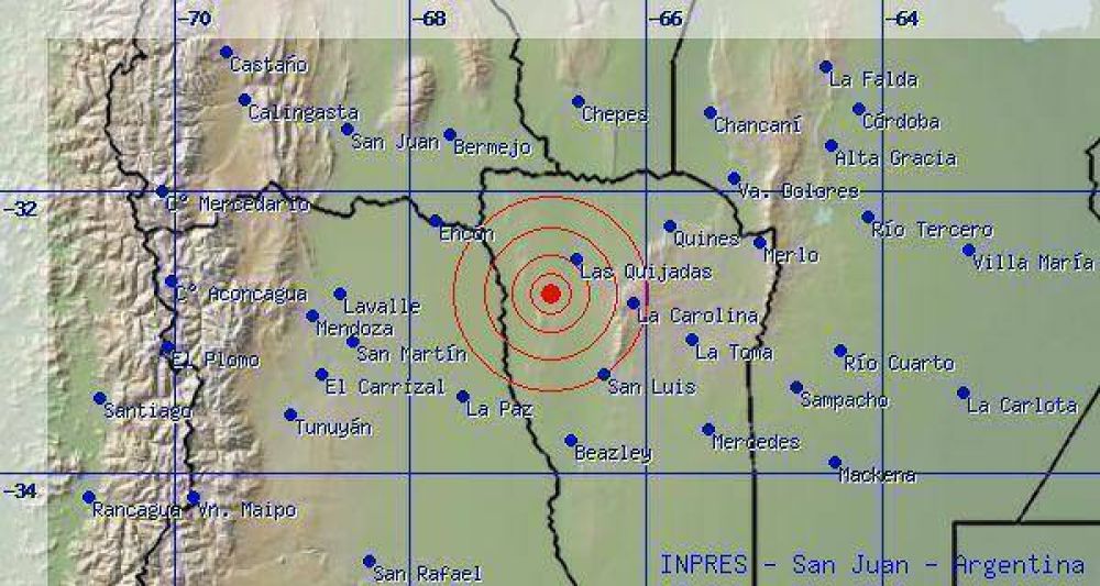 Leve sismo al noroeste de San Luis