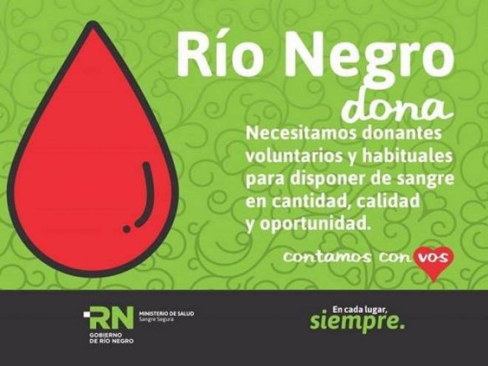 Bariloche ser� sede nacional del d�a del donante de sangre