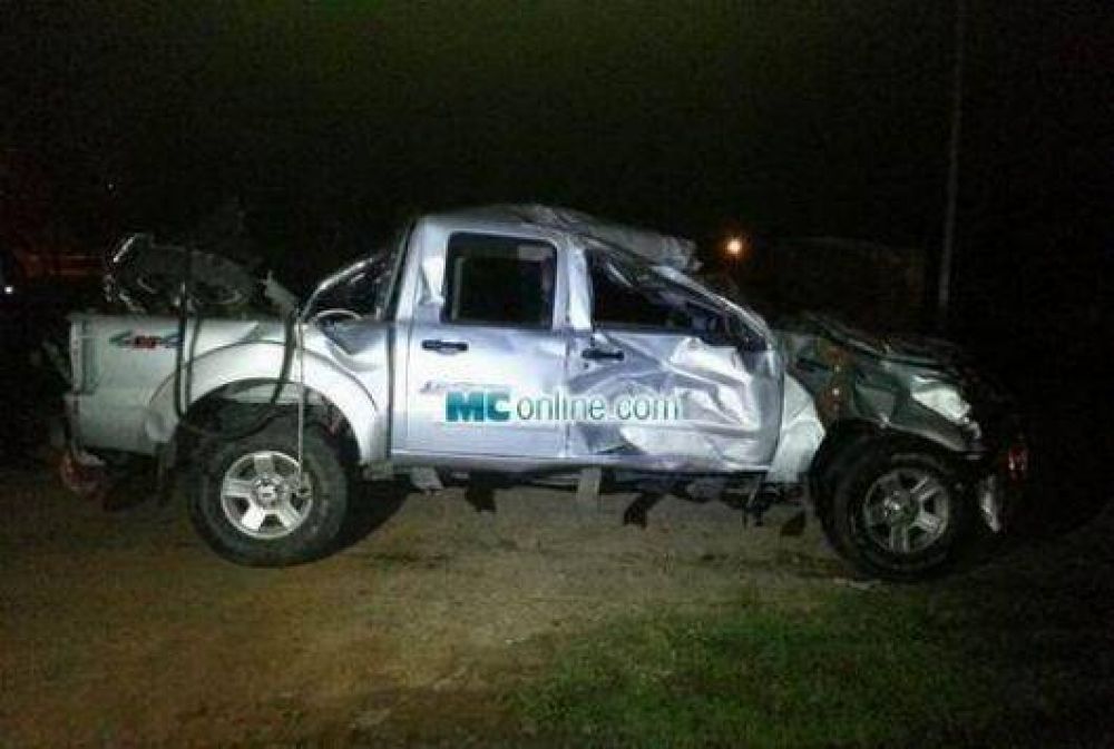 Un muerto y dos heridos tras vuelco de una camioneta sobre la ruta N� 25
