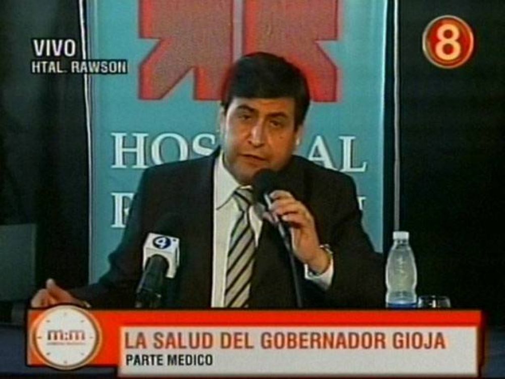 El gobernador Jos� Luis Gioja tuvo una reca�da, tiene fiebre y volvi� a ser intubado