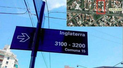 El macrismo volvi� a cambiar el nombre de la calle "2 de abril" por "Inglaterra" y despert� la pol�mica
