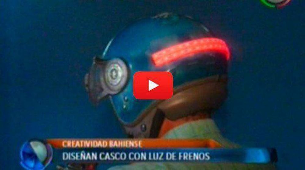 Ingenioso: bahiense invent� un casco para motos con luz de freno