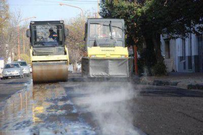 Corte de calzada por obra de pavimentacin