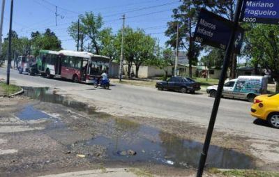 Con las lluvias, volvieron los baches a C�rdoba
