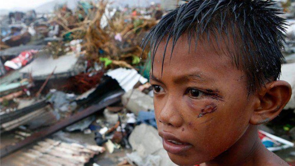 Cuatro millones de ni�os est�n afectados por el paso del tif�n Haiyan en Filipinas