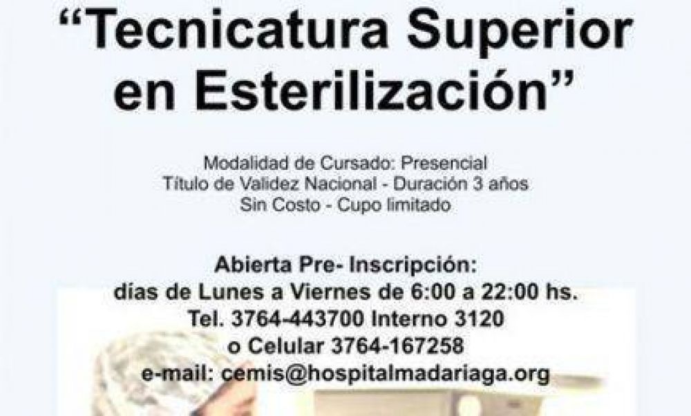 Lanzarn Tecnicatura Superior en Esterilizacin en Misiones