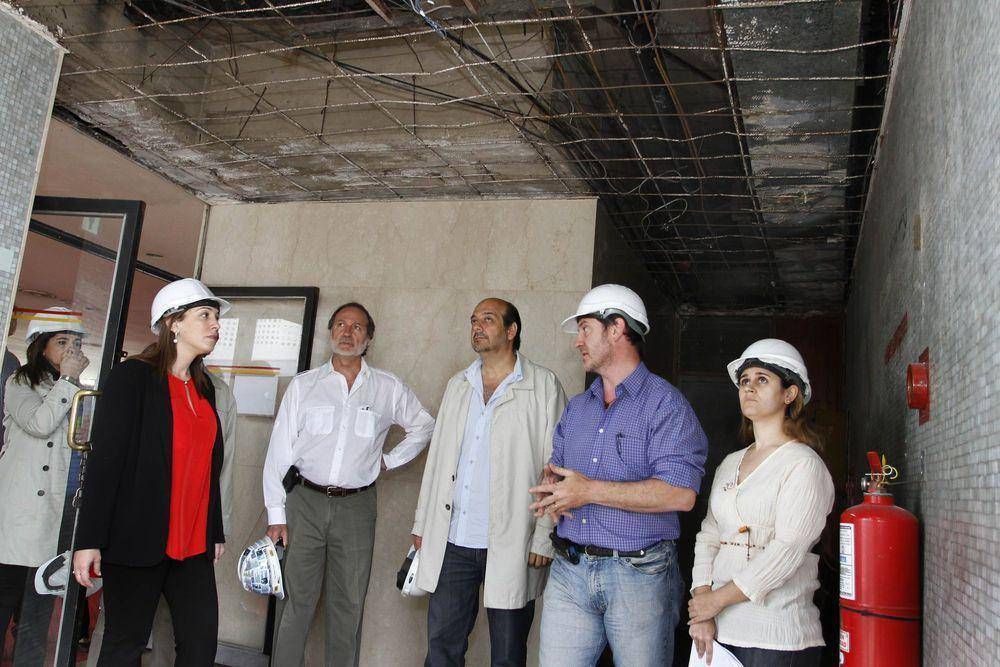Mar�a Eugenia Vidal recorri� las obras de restauraci�n del Teatro San Mart�n
