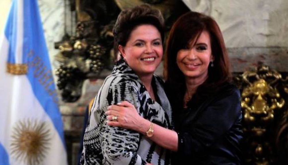 Dilma, "feliz" por el regreso de Cristina, afirm� que "Argentina y Brasil necesitan crecer juntos"
