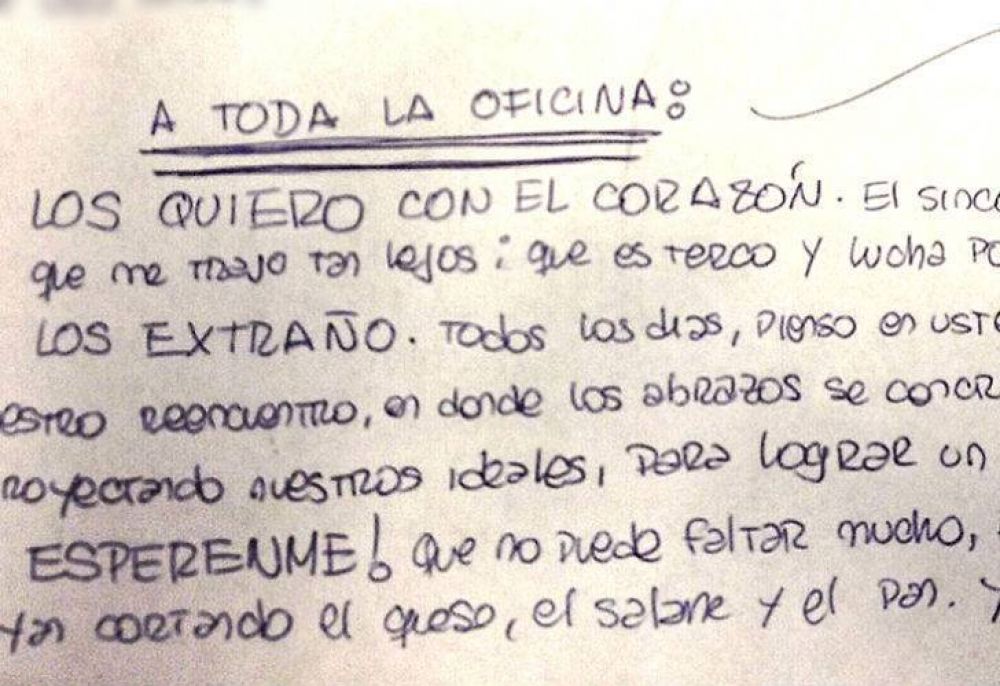 La carta de Camila, detenida en Rusia por "luchar por sus ideales"