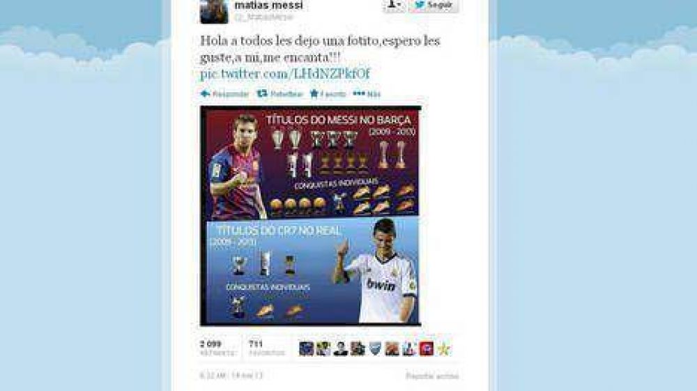 El hermano de Messi calent� en Twitter la rivalidad con Cristiano