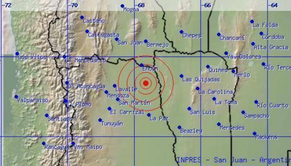Sismo que sacudi� Mendoza, se sinti� en C�rdoba
