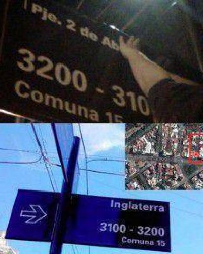 Vuelve a llamarse 2 de abril la calle Inglaterra