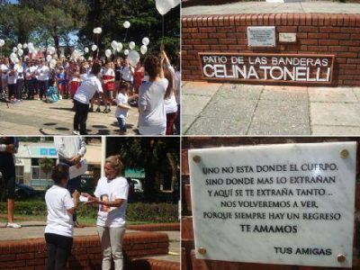 Se impuso el nombre Celina Tonelli al Patio de las Banderas