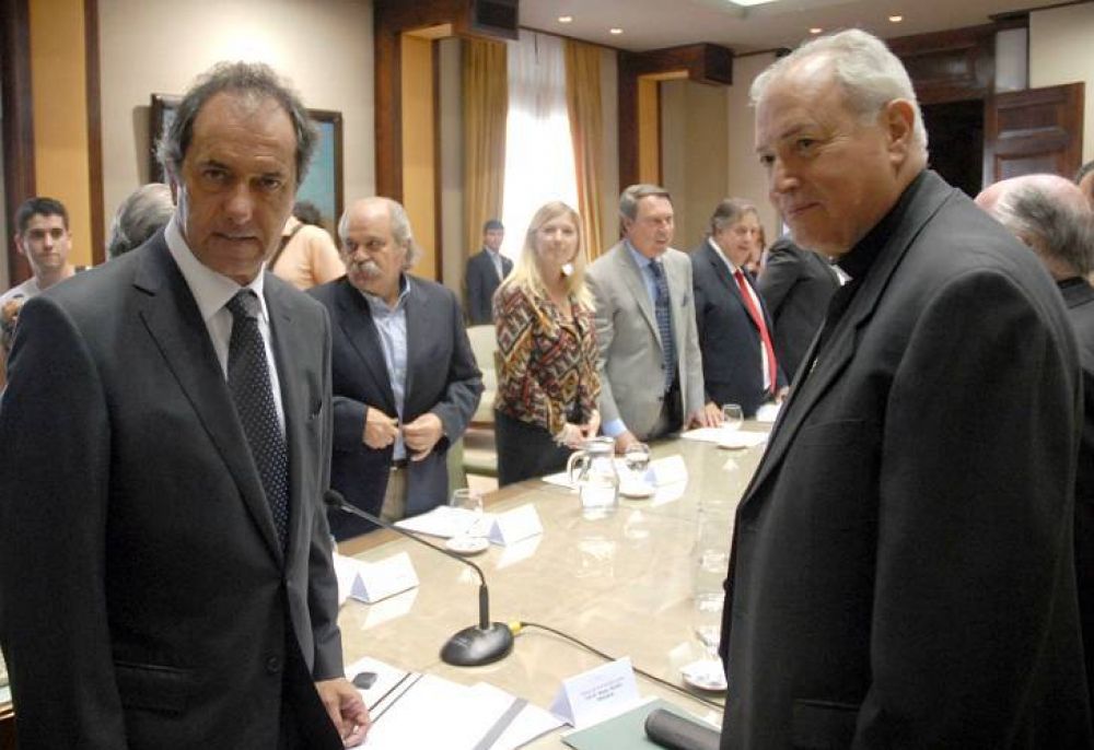 Scioli se reuni� con obispos por abordar el narcotr�fico