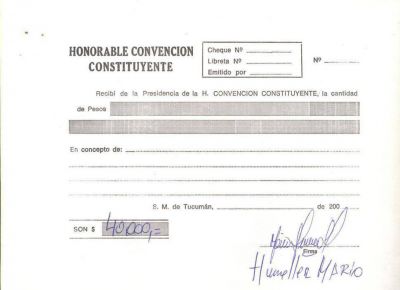 Se aprob�, sin revisar, el gasto de la Convenci�n