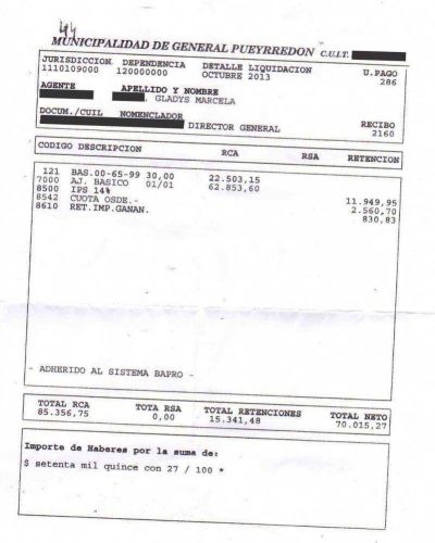 Los obscenos sueldos de la planta pol�tica de Pulti que pagamos todos