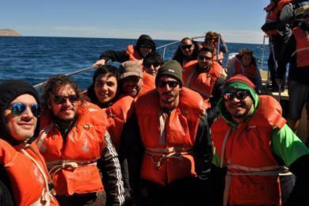 Los integrantes de NTVG disrutaron de las ballenas francas
