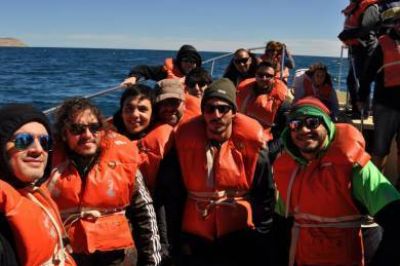 Los integrantes de NTVG disrutaron de las ballenas francas