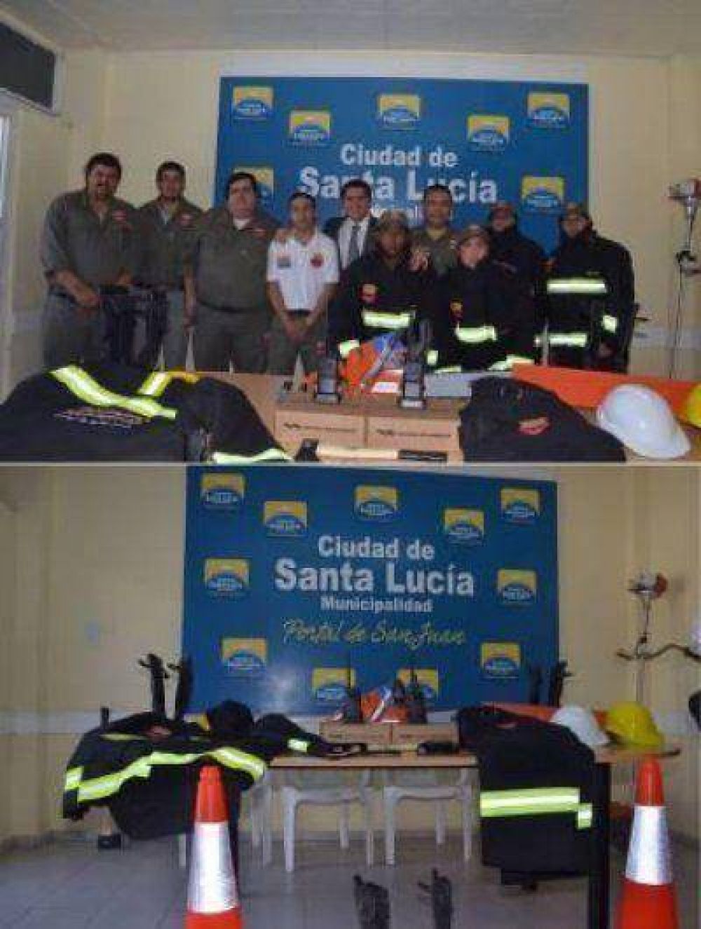 Entregan equipamiento a bomberos municipales de Santa Luc�a