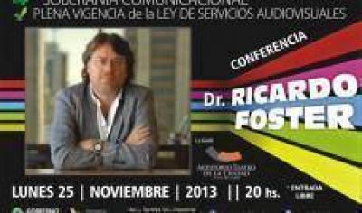 El filosofo Ricardo Forster brindar� una conferencia en nuestra capital