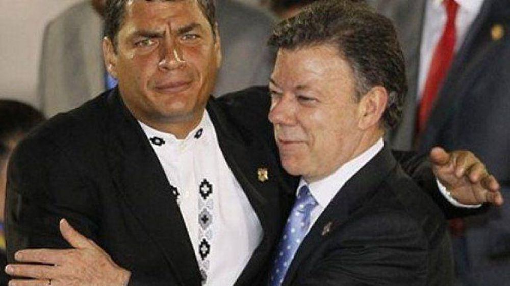 Juan Manuel Santos y Rafael Correa se re�nen en la frontera