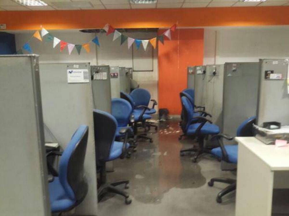 Se cay el techo y se inund un call center de Alperovich, subvencionado con dinero de todos los tucumanos