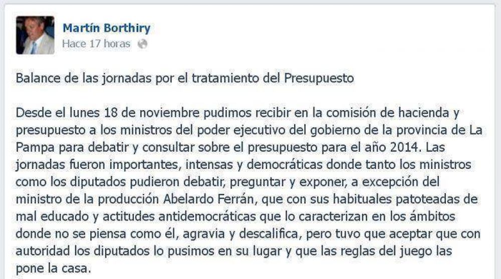 El vernismo sale a cuestionar el presupuesto jorgista y le pega duro a los ministros