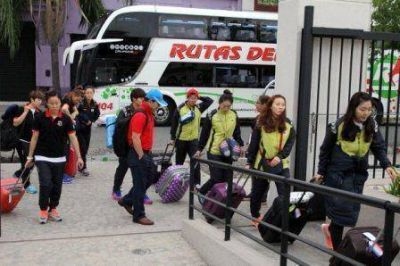 El seleccionado de Corea del Sur lleg� a Tucum�n