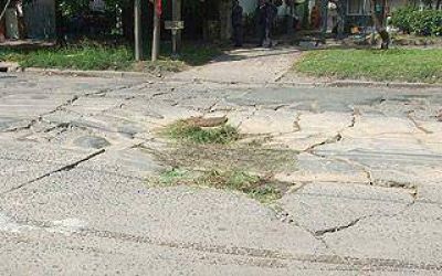 Lanus: Rosales, una calle que no tiene baches sino cr�teres
