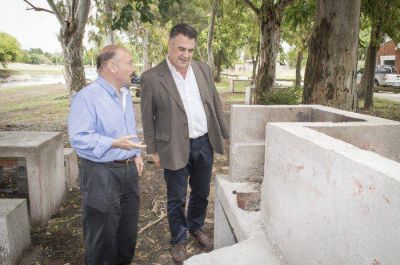 Inza y Bolpe supervisaron las obras que el Gobierno Municipal lleva adelante en el Balneario