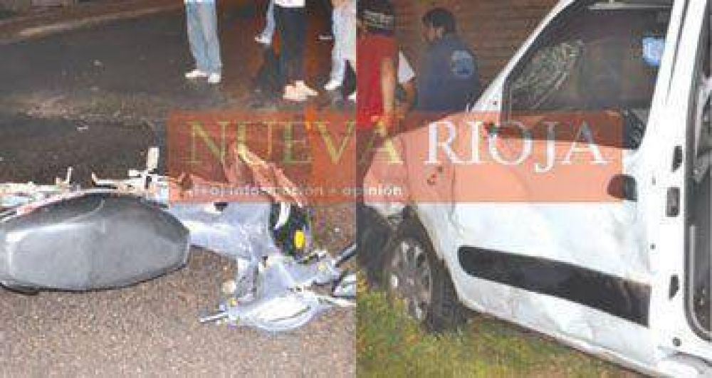 Un joven con fractura de f�mur en terrible accidente de tr�nsito